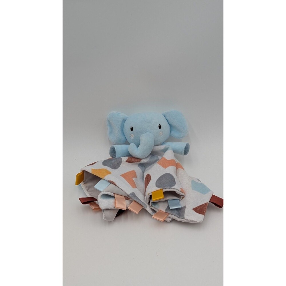 Parents Choice Baby Lovey Elephant Security Blanket Geometrical Shapes Tags
